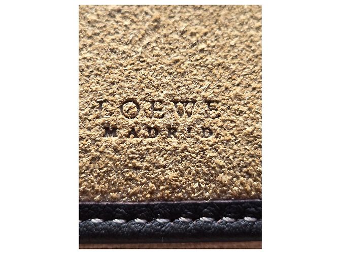 Pochette Piatta Loewe Anagram in Camoscio Marrone chiaro - vista 8