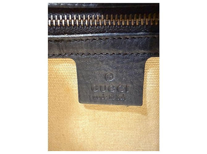 Bolsa Gucci Bamboo Top Handle Couro Preto - vista 13