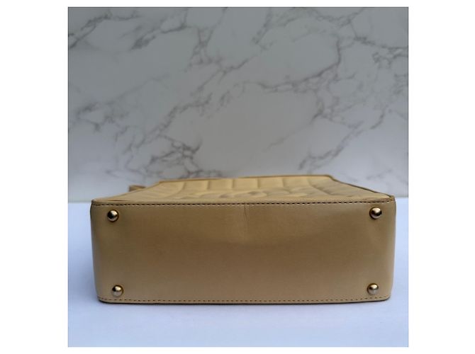 Timeless Borsa a tracolla Chanel Chocolate Bar Beige in pelle d'agnello - vista 6