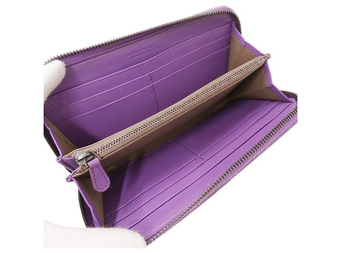 Portafoglio lungo Bottega Veneta viola Porpora - vista 6