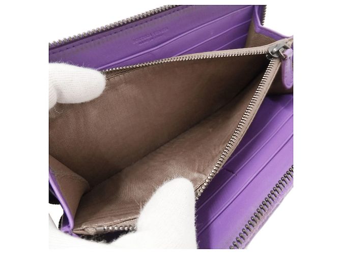 Portafoglio lungo Bottega Veneta viola Porpora - vista 7
