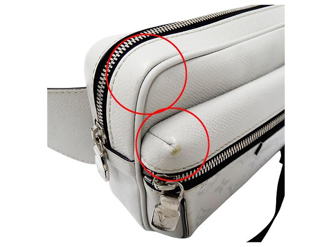 Borsa a tracolla Louis Vuitton Taigarama Bianco - vista 9