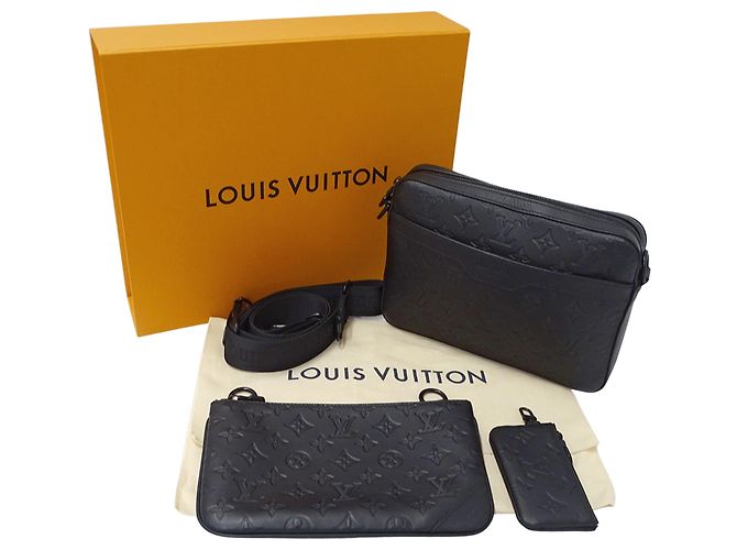 Borsa a mano da uomo Louis Vuitton Monogram Shadow Nero Monogramma - vista 7