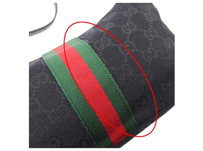Borsa a tracolla mini Gucci in tela GG nera Nero - vista 10