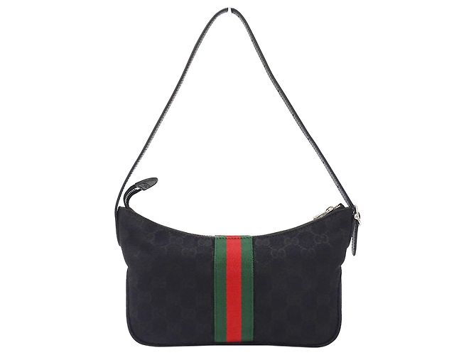 Borsa a tracolla mini Gucci in tela GG nera Nero - vista 2
