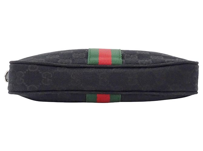 Borsa a tracolla mini Gucci in tela GG nera Nero - vista 3