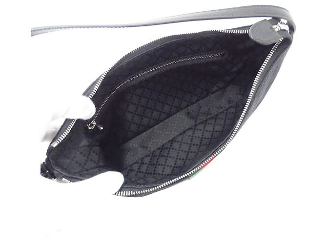 Borsa a tracolla mini Gucci in tela GG nera Nero - vista 5