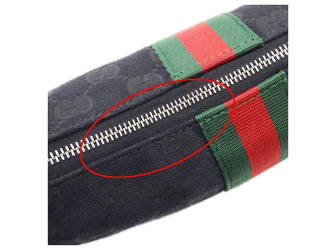 Borsa a tracolla mini Gucci in tela GG nera Nero - vista 8