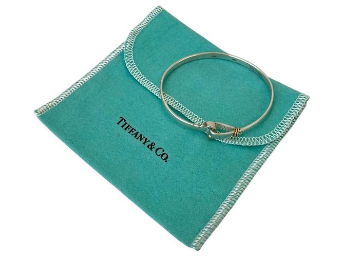 Autre Marque Tiffany & Co. Apple Collection Hook Eye Armreif Silber Golden - Ansicht 5