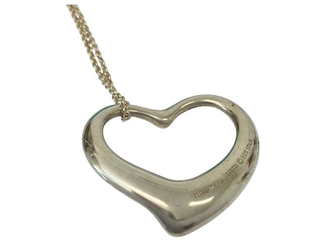 Autre Marque Collar largo Open Heart Large Tiffany Plata - vista 2