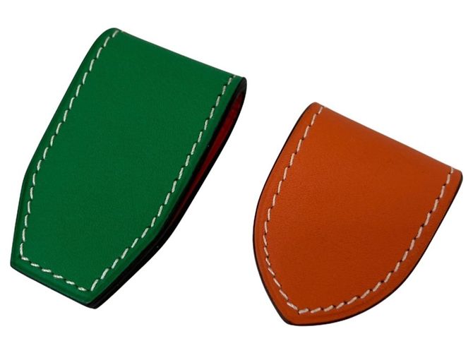 Hermès Hermes At H Magnetischer Geldclip-Set Grün Orange - Ansicht 3