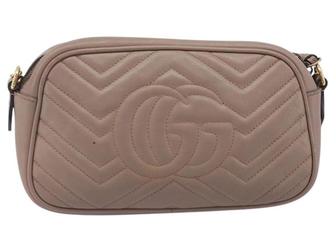 Gucci GG Marmont Matelassé Leather Small Beige - vista 2
