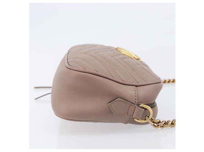 Gucci GG Marmont Matelassé Leather Small Beige - vista 3