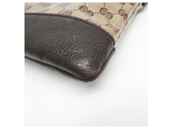 Bolsa Messenger Gucci com bolso frontal em tela GG e couro Medium Bege - vista 6