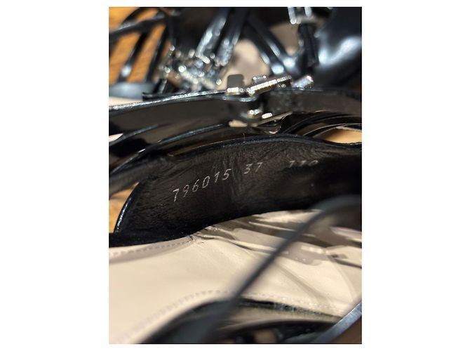 Gucci Mules aus schwarzem Leder mit Riemchen - Ansicht 4