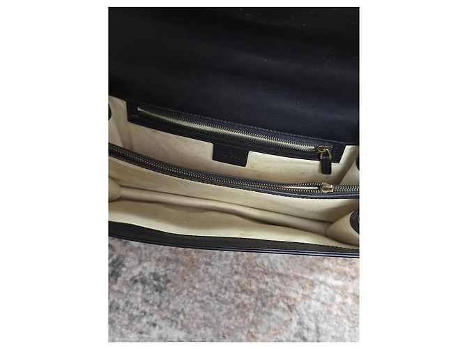 Borsa a tracolla Gucci GG Marmont Heart Pelle Nera Nero - vista 11