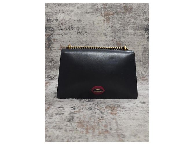 Borsa a tracolla Gucci GG Marmont Heart Pelle Nera Nero - vista 5