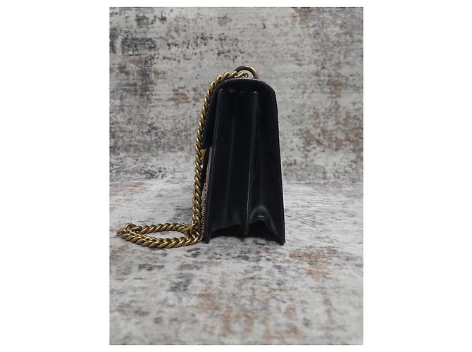 Borsa a tracolla Gucci GG Marmont Heart Pelle Nera Nero - vista 8