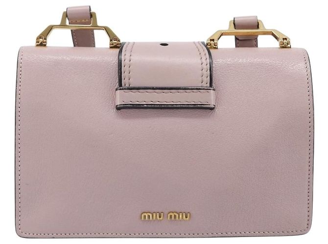Miu Miu Madras Crystal Flap Leather Small Rosa - vista 2