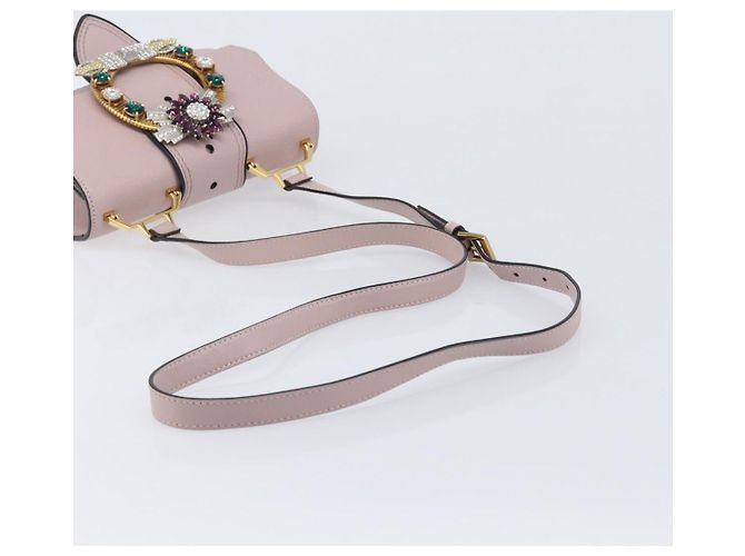 Miu Miu Madras Crystal Flap Leather Small Rosa - vista 6