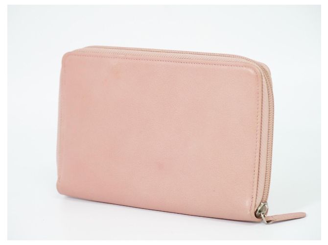 Chanel Camellia Leder-Organizer mit Rundum-Reißverschluss, lang Pink - Ansicht 2