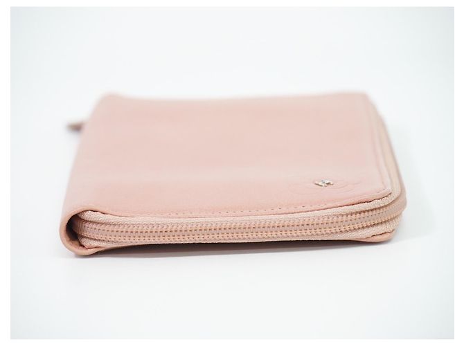 Chanel Camellia Leder-Organizer mit Rundum-Reißverschluss, lang Pink - Ansicht 3