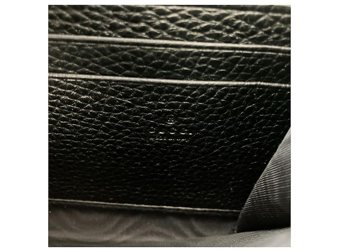 Portafoglio a catena GUCCI GG Marmont Long 401232 Nero Donna - vista 10