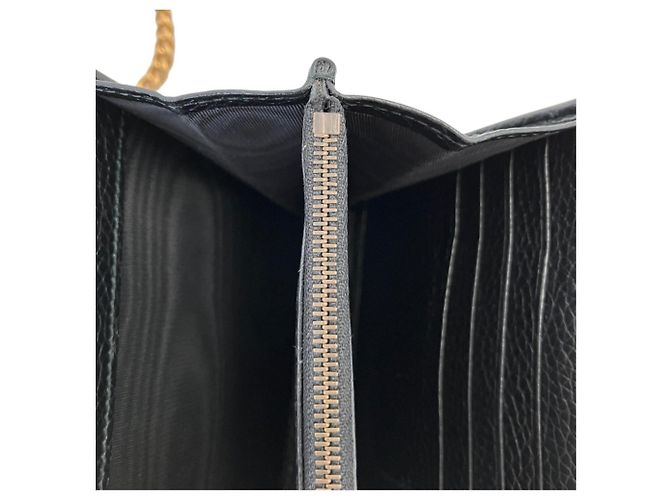 Portafoglio a catena GUCCI GG Marmont Long 401232 Nero Donna - vista 12