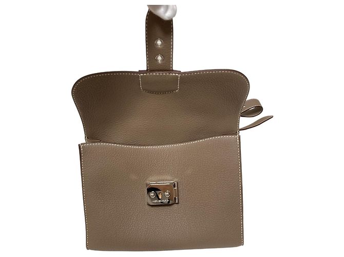 Hermès Hermes Sac à Dépêches 21 Shoulder Bag Taupe - vista 10