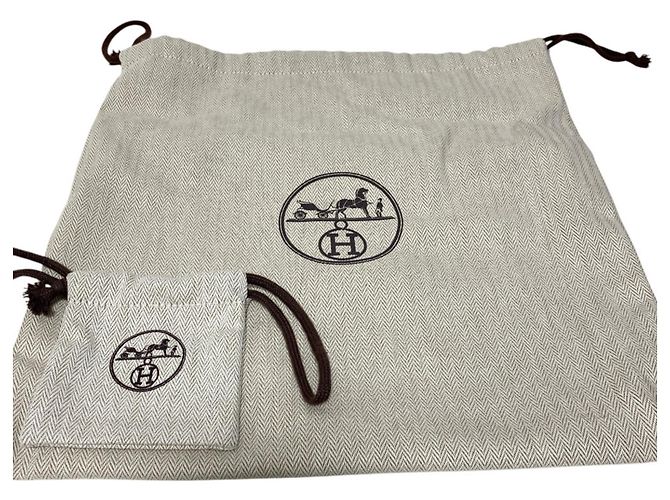 Hermès Hermes Sac à Dépêches 21 Shoulder Bag Taupe - vista 13