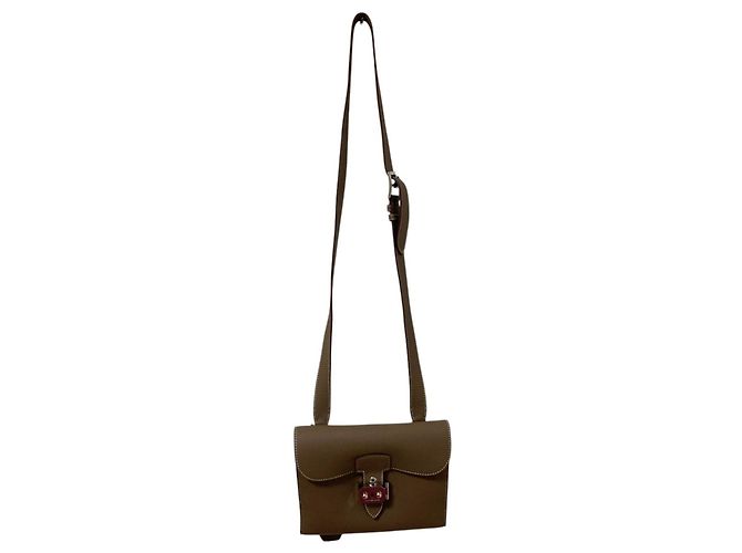 Hermès Hermes Sac à Dépêches 21 Shoulder Bag Taupe - vista 5