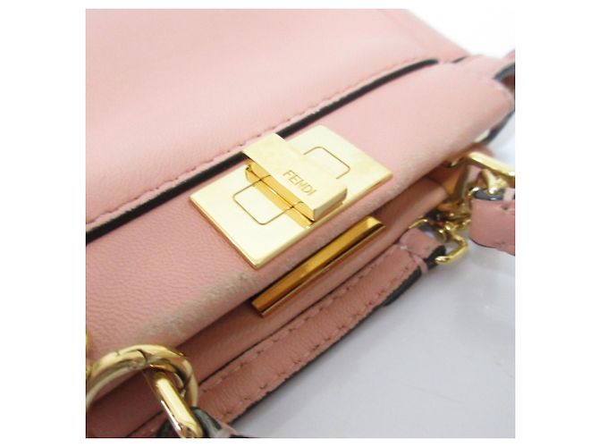 Fendi Micro Peekaboo 2-Way Schultertasche Pink - Ansicht 17