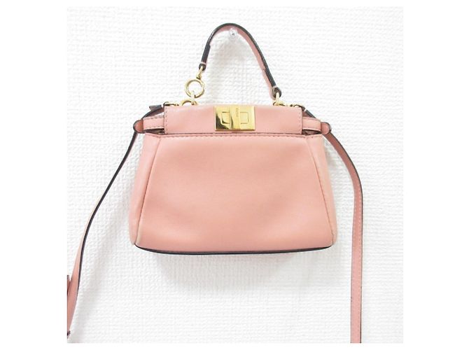 Fendi Micro Peekaboo 2-Way Schultertasche Pink - Ansicht 2
