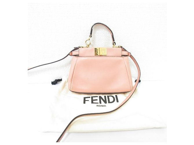 Fendi Micro Peekaboo 2-Way Schultertasche Pink - Ansicht 7