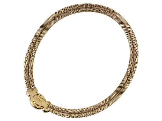 Collana choker vintage Christian Dior con strass D'oro - vista 4