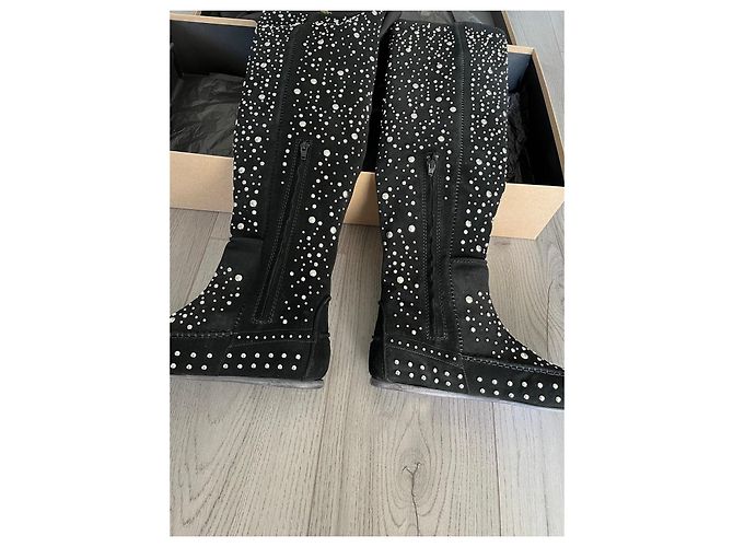 Zadig & Voltaire Stivali Santa High Dream Studs Neri Nero - vista 5