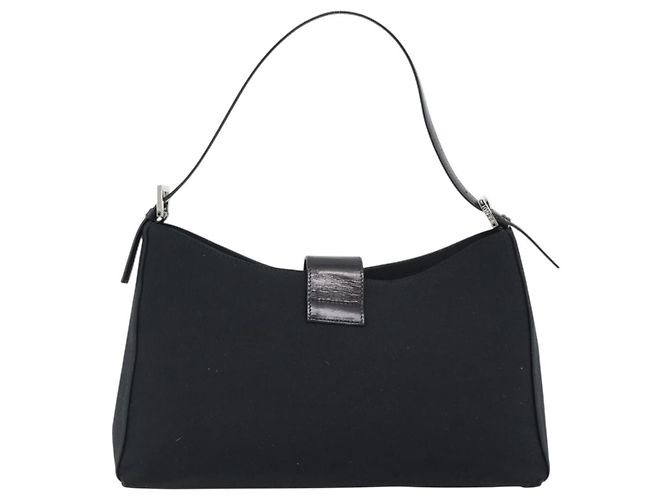 Sac Fendi Mamma Baguette Canvas medium Noir - vue 2