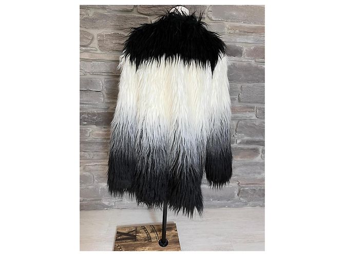 Autre Marque Abrigo de piel sintética degradado negro y blanco Oui, Odile! Gris - vista 2