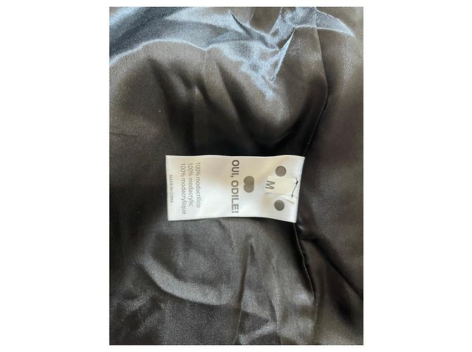 Autre Marque Abrigo de piel sintética degradado negro y blanco Oui, Odile! Gris - vista 5