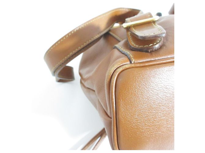 Gucci Bamboo Leder Mini-Rucksack Braun - vue 13