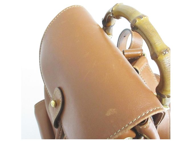 Gucci Bamboo Leder Mini-Rucksack Braun - vue 15