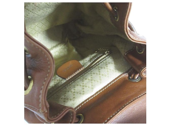 Gucci Bamboo Leder Mini-Rucksack Braun - vue 8