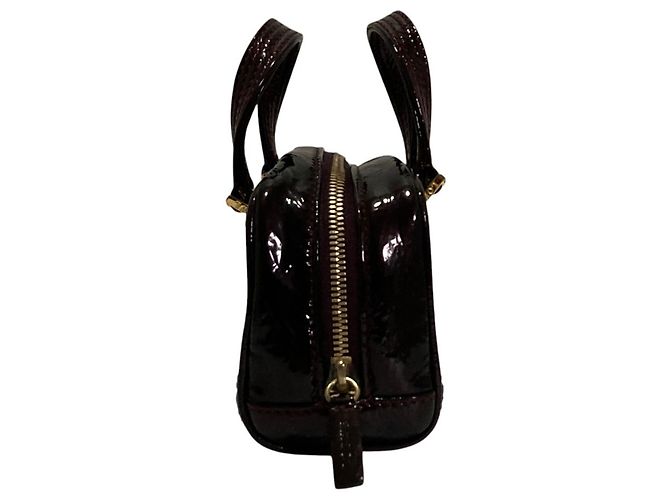 Bolso de mano Loewe Amazona Micro Mini de piel charol Burdeos - vista 2