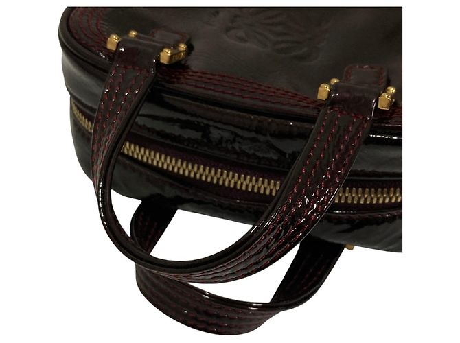 Bolso de mano Loewe Amazona Micro Mini de piel charol Burdeos - vista 5