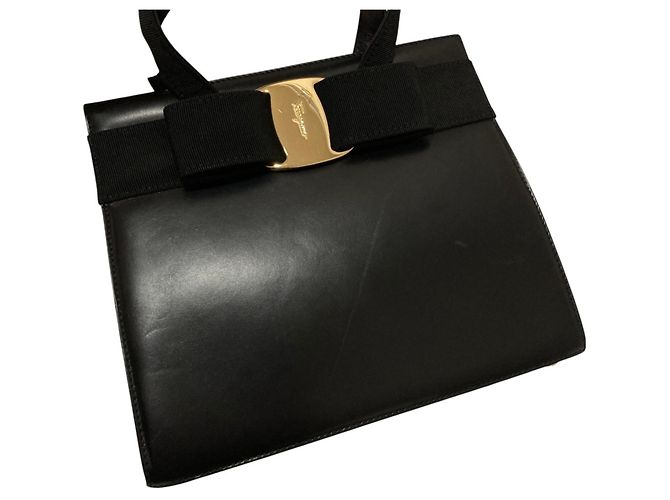 Borsa 2-way Salvatore Ferragamo Vara Ribbon Nero - vista 15