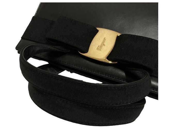 Borsa 2-way Salvatore Ferragamo Vara Ribbon Nero - vista 6