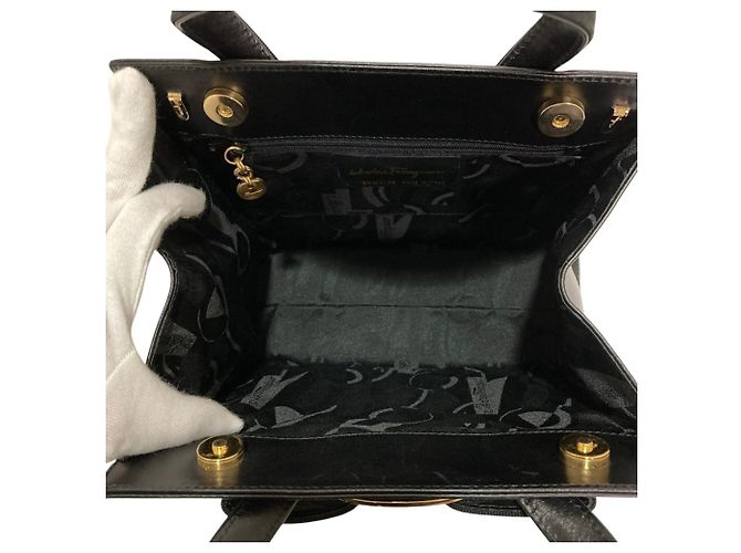 Borsa 2-way Salvatore Ferragamo Vara Ribbon Nero - vista 7