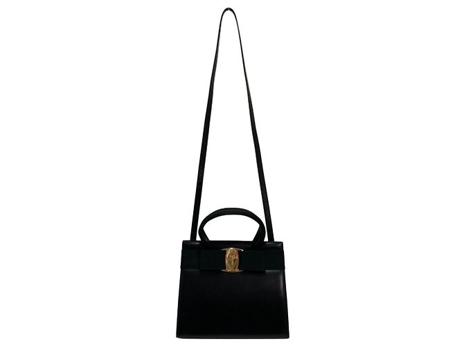 Borsa 2-way Salvatore Ferragamo Vara Ribbon Nero - vista 9