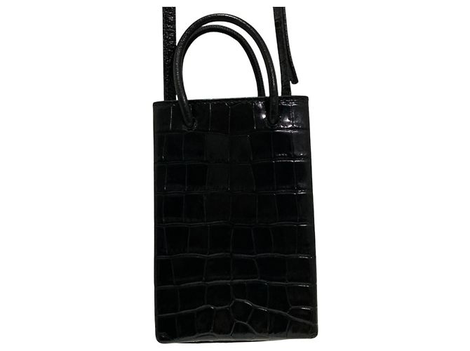 Everyday Borsa a tracolla Balenciaga Black Shopping Phone Holder Nero - vista 3