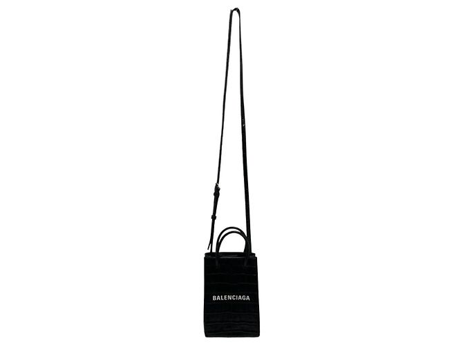 Everyday Borsa a tracolla Balenciaga Black Shopping Phone Holder Nero - vista 7